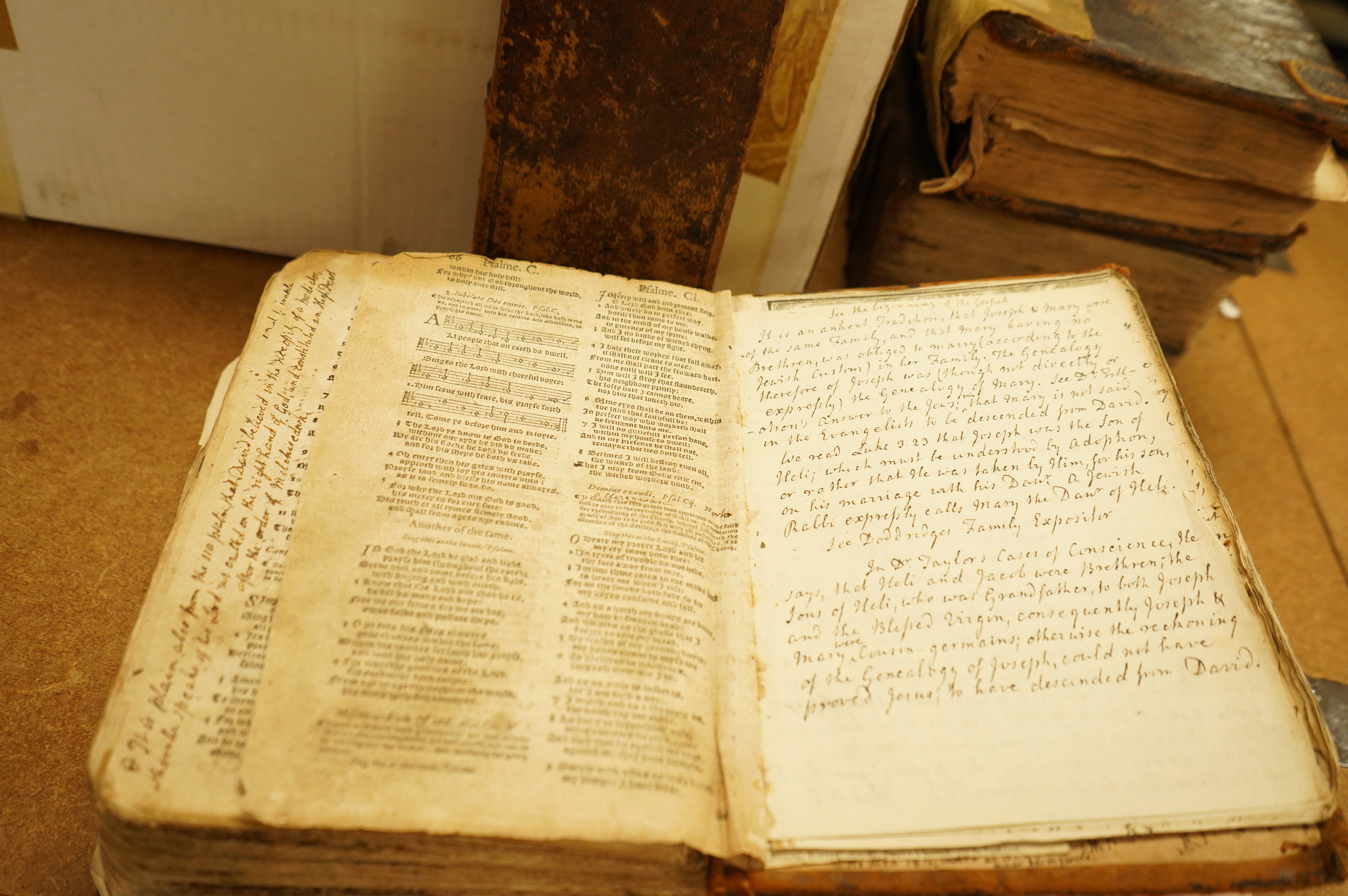 A BIBLE ARCHIVE - A highly unusual collection of three English Bibles, having belonged to the Whytehead family (of Yorkshire's North and East Ridings); comprising The Bishops' (1573 edition), a Geneva (1603 edition) and